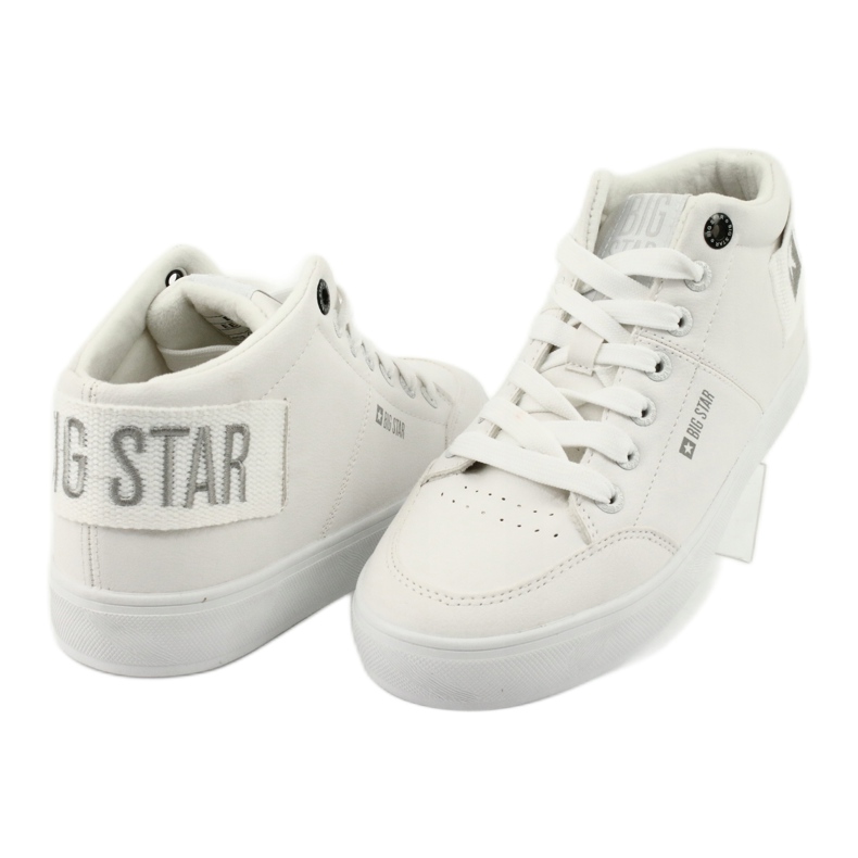 Hohe Turnschuhe Big Star EE274352 weiß grau 4