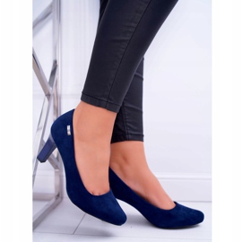 Damen Pumps Sergio Leone Marineblau Wildleder Orsola 3