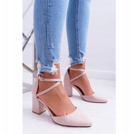 SEA Damen Pumps mit Absatz in Spitz Beige Cosmo 2