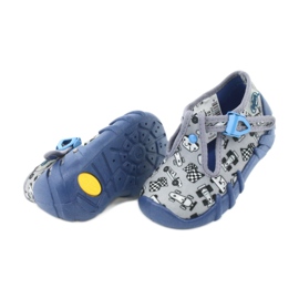 Befado Kinderschuhe 110P312 blau grau 6