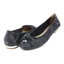 Caprice Ballerinas für Damen 22111 navy blau 3