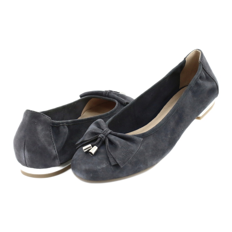Caprice Ballerinas für Damen 22111 navy blau 3