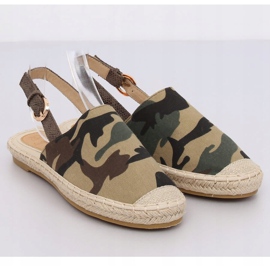 Espadrilles mit offenem Fersentarn HH-119 Camouflage grün 2