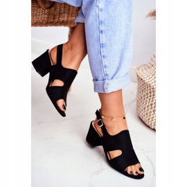 BUGO Damensandalen mit Absatz Openwork Black Valery schwarz 1