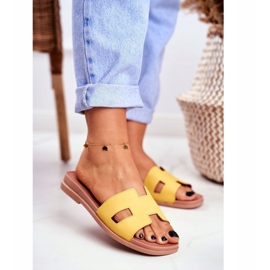 BUGO Damen Hausschuhe Gelb Geometrische Klassisch Theodora 1