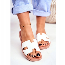 BUGO Damen Hausschuhe Weiß Geometrische Klassisch Theodora 2