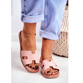 BUGO Damen Hausschuhe Rosa Geometrische Klassisch Theodora 1