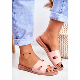 BUGO Damen Hausschuhe Rosa Geometrische Klassisch Theodora 2