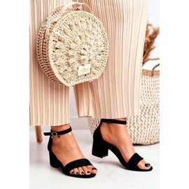 BUGO Schwarze Sandalen aus Wildleder für Damen Oh Baby! 1