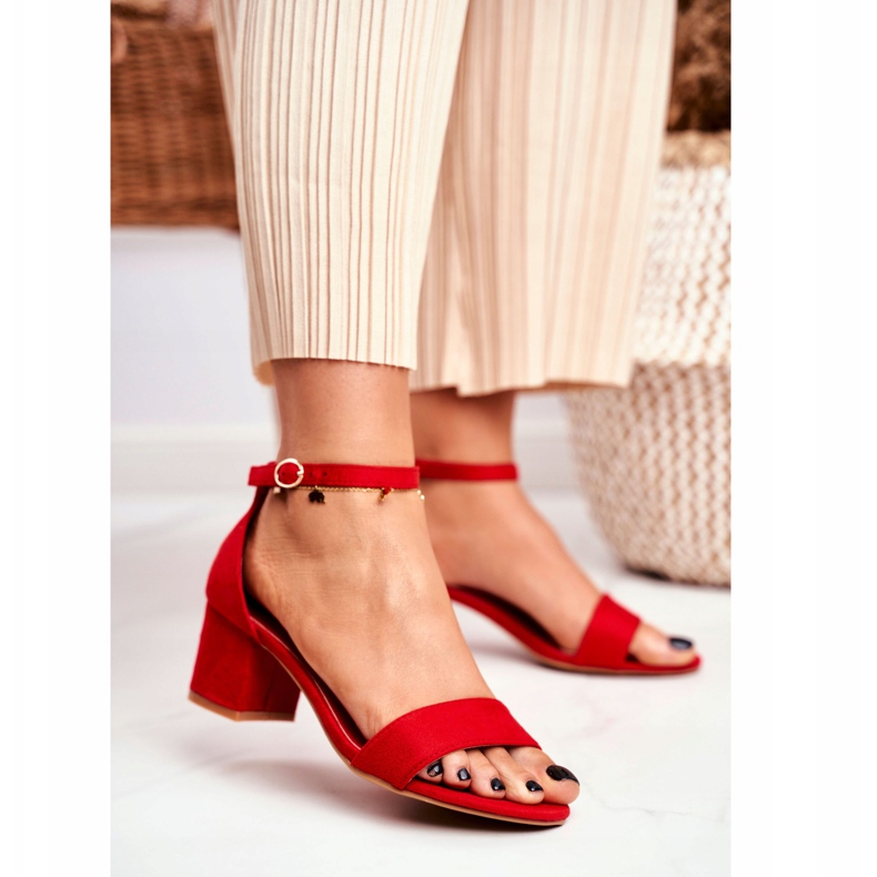 BUGO Damen Sandalen Wildleder Rot Oh Baby! 2