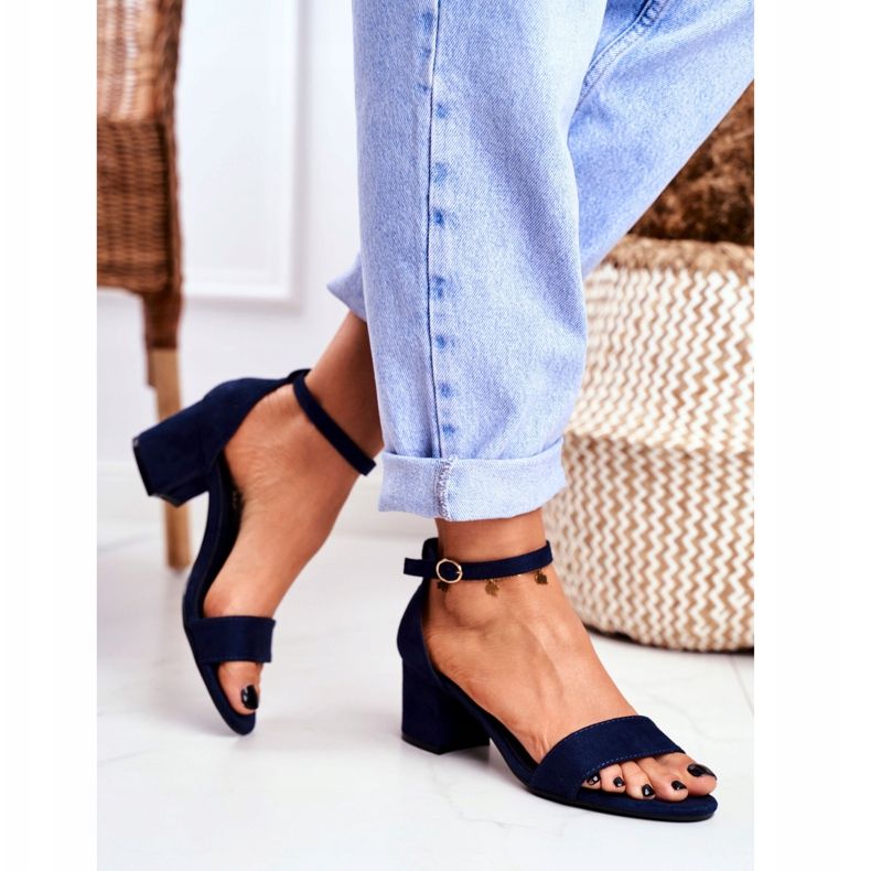 BUGO Damen Sandalen Wildleder Marineblau Oh Baby! navy blau 2