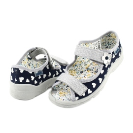 Befado Kinderschuhe 969X148 marineblau navy blau grau 3