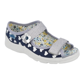 Befado Kinderschuhe 969X148 marineblau grau 1