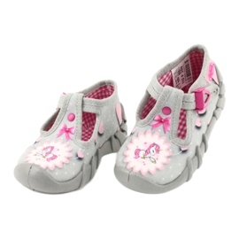 Befado Kinderschuhe 110P359 weiß rosa grau 3