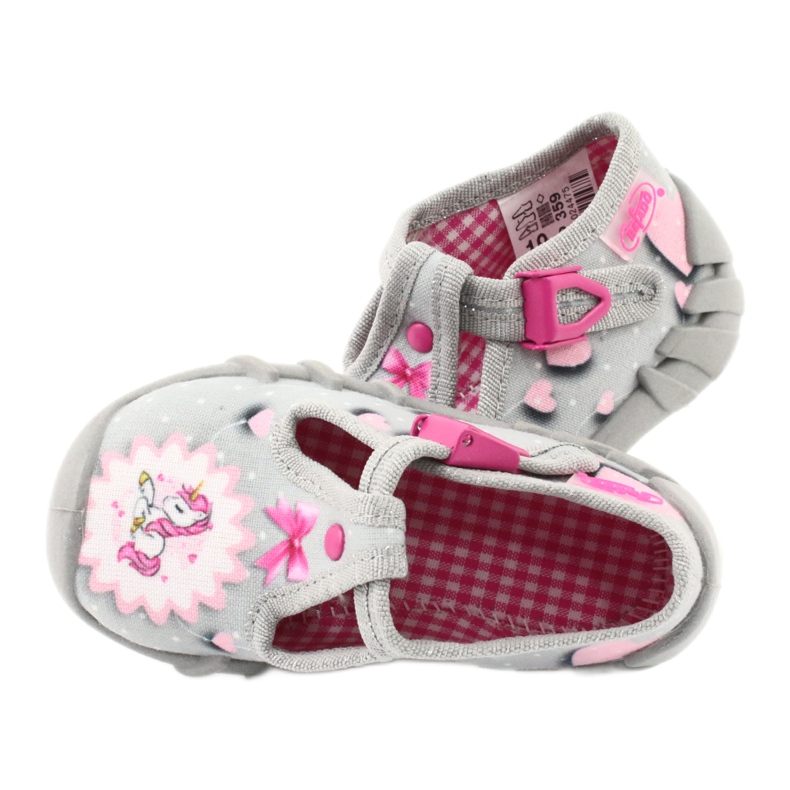 Befado Kinderschuhe 110P359 weiß rosa grau 5