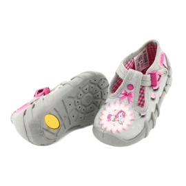 Befado Kinderschuhe 110P359 weiß rosa grau 4