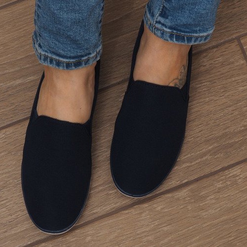 Lycra BL180 Navy Slip-On Turnschuhe navy blau 2