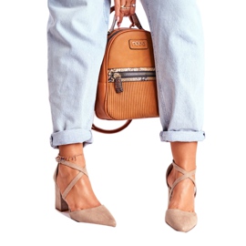 SEA Damen Pumps mit Absatz in Spitz Beige Traffic 2