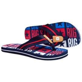 Herren Hausschuhe Flip-Flops Big Star Marineblau FF274A484 navy blau 3