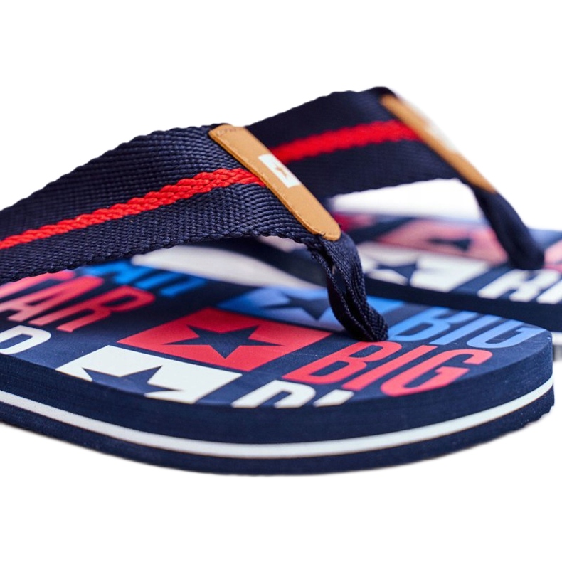 Herren Hausschuhe Flip-Flops Big Star Marineblau FF274A484 navy blau 1