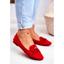 BUGO Damen Slipper Red Lords Fringes Therese rot 2