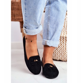 BUGO Damen Slipper Black Lords Fringes Therese schwarz 2