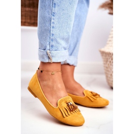 BUGO Damen Slipper Yellow Lords Fringes Therese gelb 1