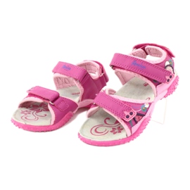 American Club Mädchensandalen mit Ledereinsatz American 1232 pink violett rosa 1