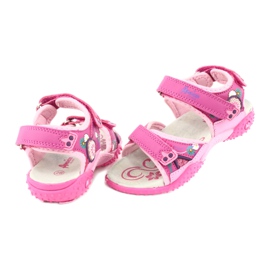 American Club Mädchensandalen mit Ledereinsatz American 1232 pink violett rosa 4