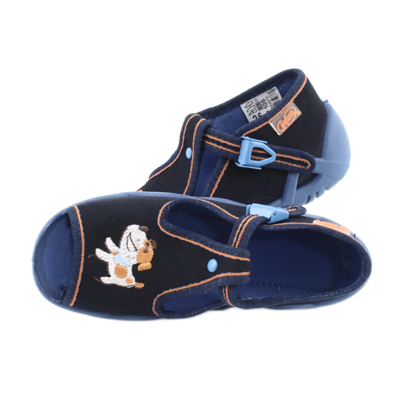 Befado Kinderschuhe 217P105 marineblau orange mehrfarbig 5