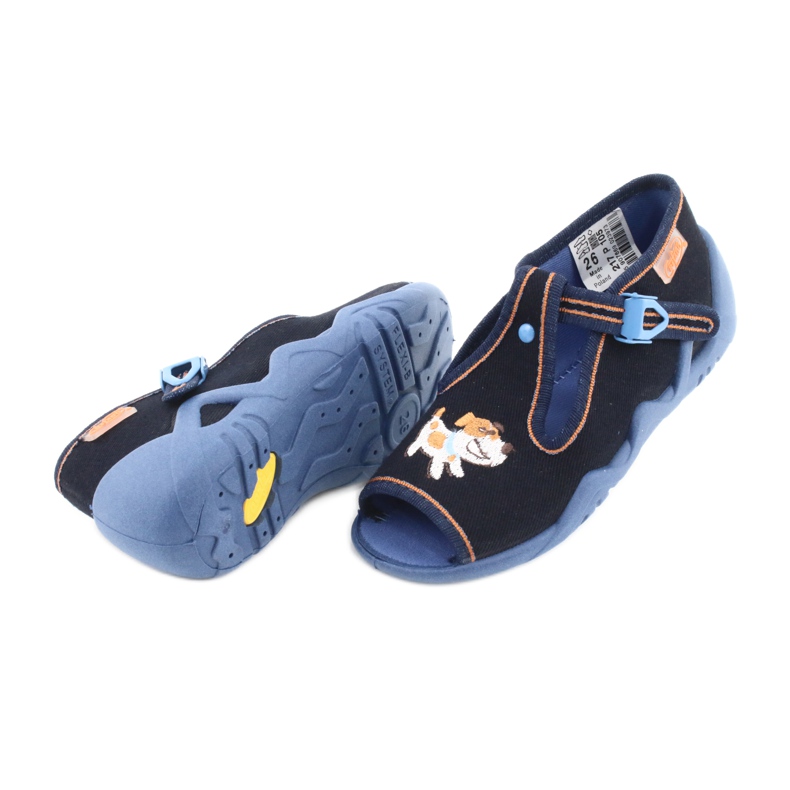 Befado Kinderschuhe 217P105 navy blau orange mehrfarbig 4