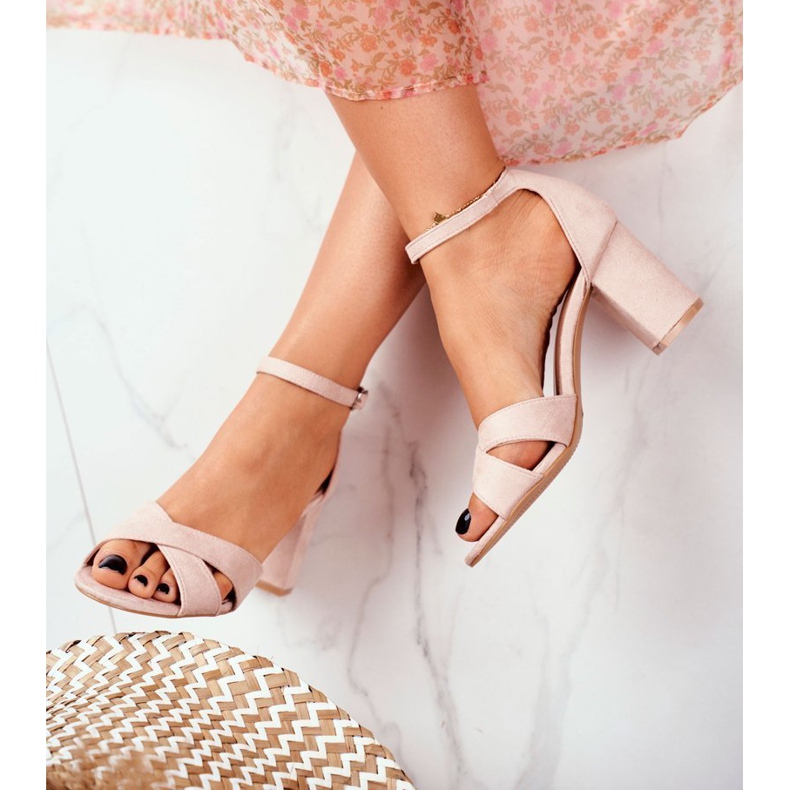 BUGO Damen Sandalen Wildleder Beige Lady Million 1