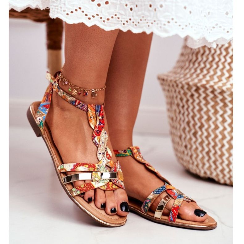 PS1 Damen Sandalen Elegant Orange Oriental Brooke 1