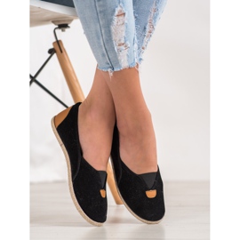 SHELOVET Schwarze Slipper 1