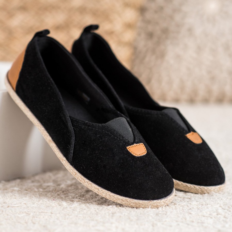 SHELOVET Schwarze Slipper 2