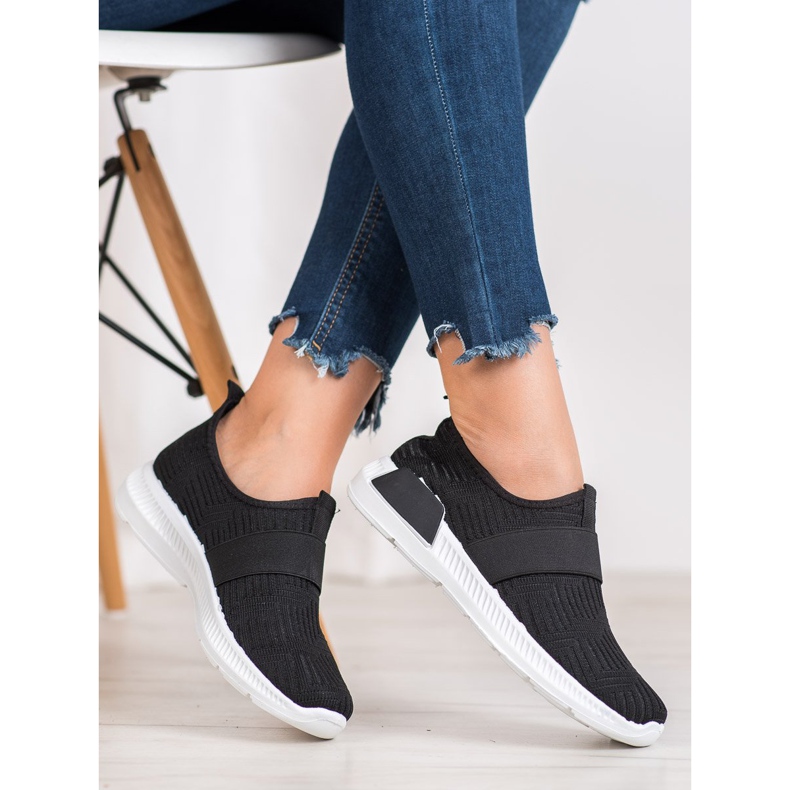 SHELOVET Sportschuhe zum Hineinschlüpfen schwarz 1