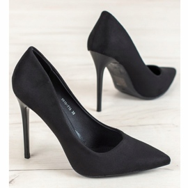 Small Swan Schwarze Wildleder-Heels 1