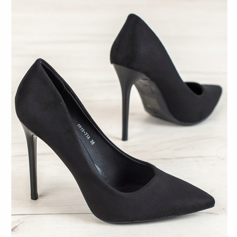 Small Swan Schwarze Wildleder-Heels 1