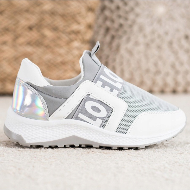 Seastar Slipons auf der Liebesplattform weiß grau 2