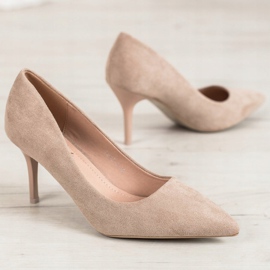 Small Swan Lässige High Heels braun 1