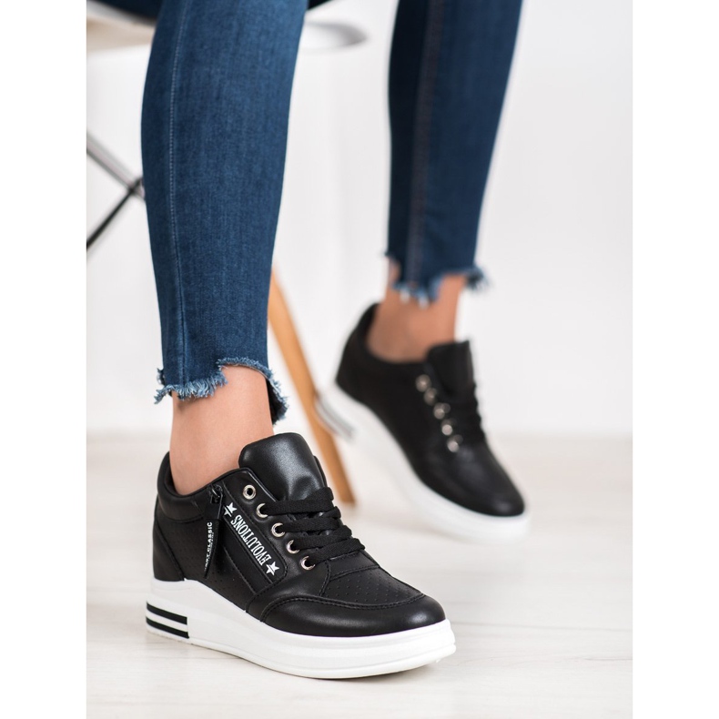 SHELOVET Schwarze Evolutions-Turnschuhe 2