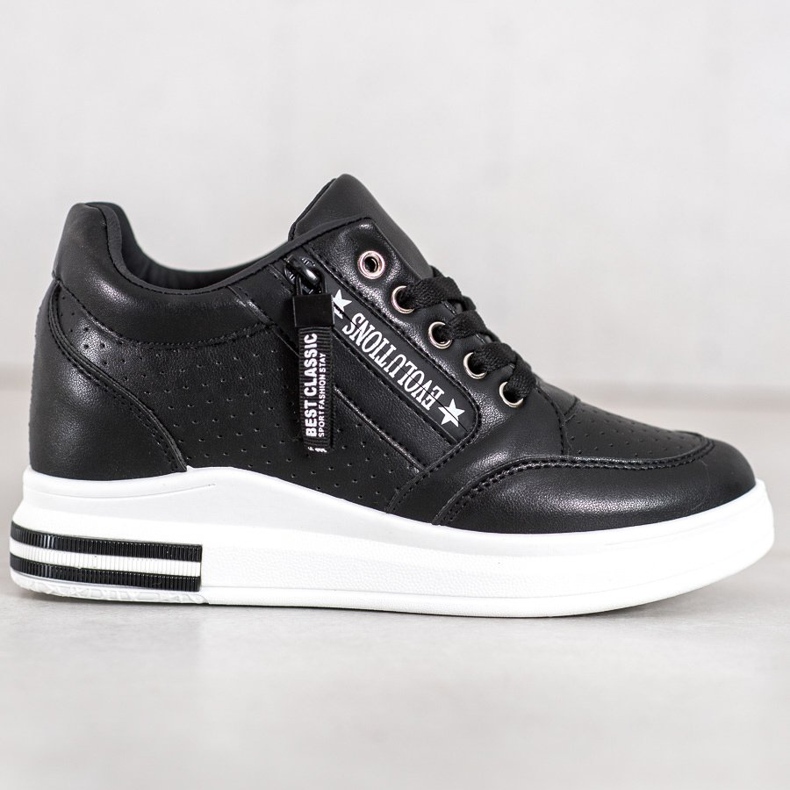 SHELOVET Schwarze Evolutions-Turnschuhe 1