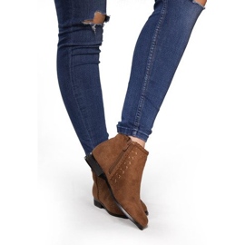 Wildleder Booties Chelsea Boots 100-602 Camel braun 1