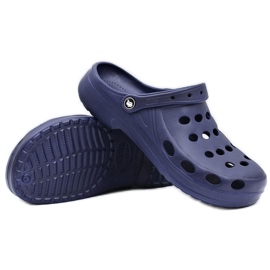 Flameshoes Herren Hausschuhe Sandalen Navy Blue Crocs marineblau 3