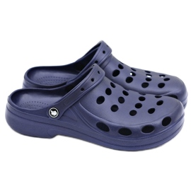Flameshoes Herren Hausschuhe Sandalen Navy Blue Crocs marineblau 1