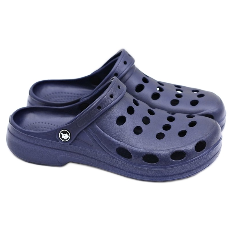 Flameshoes Herren Hausschuhe Sandalen Navy Blue Crocs marineblau 1