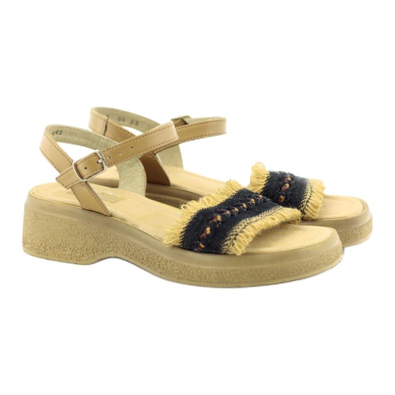 Eldam Mädchensandalen auf der Plattform braun schwarz 4