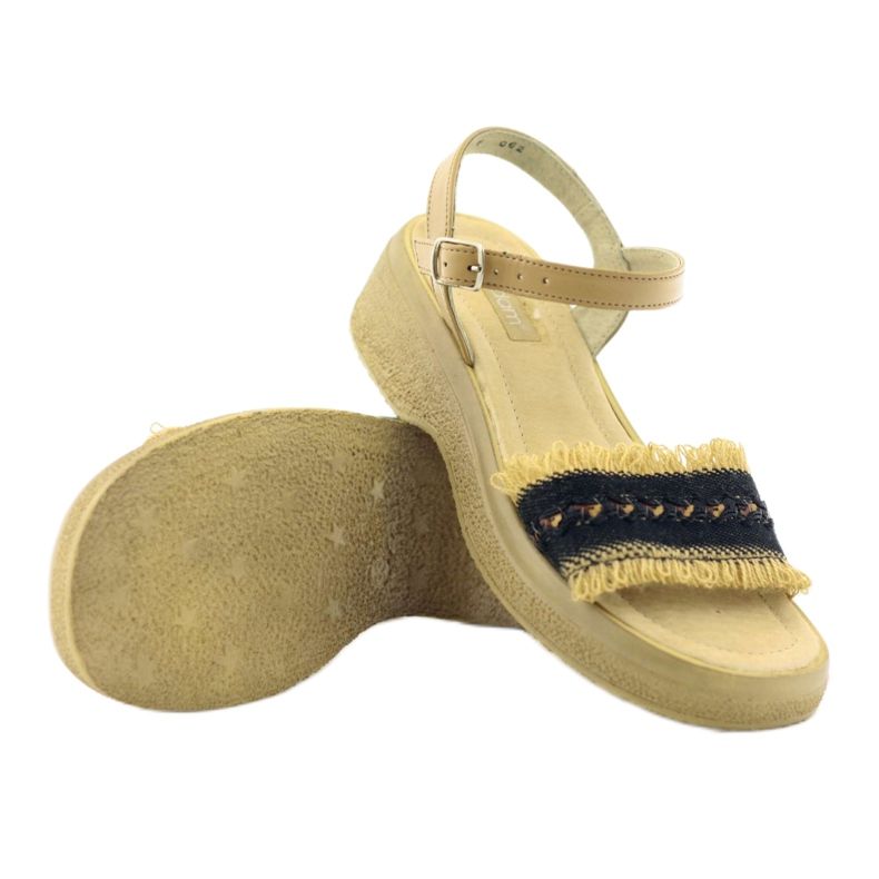 Eldam Mädchensandalen auf der Plattform braun schwarz 3