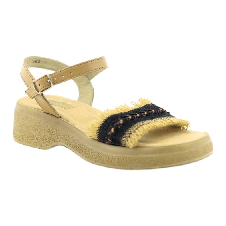 Eldam Mädchensandalen auf der Plattform braun schwarz 1