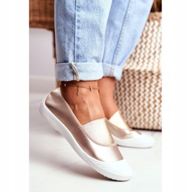 LU BOO Sneakers zum Hineinschlüpfen Goldene Sneakers Justy 1